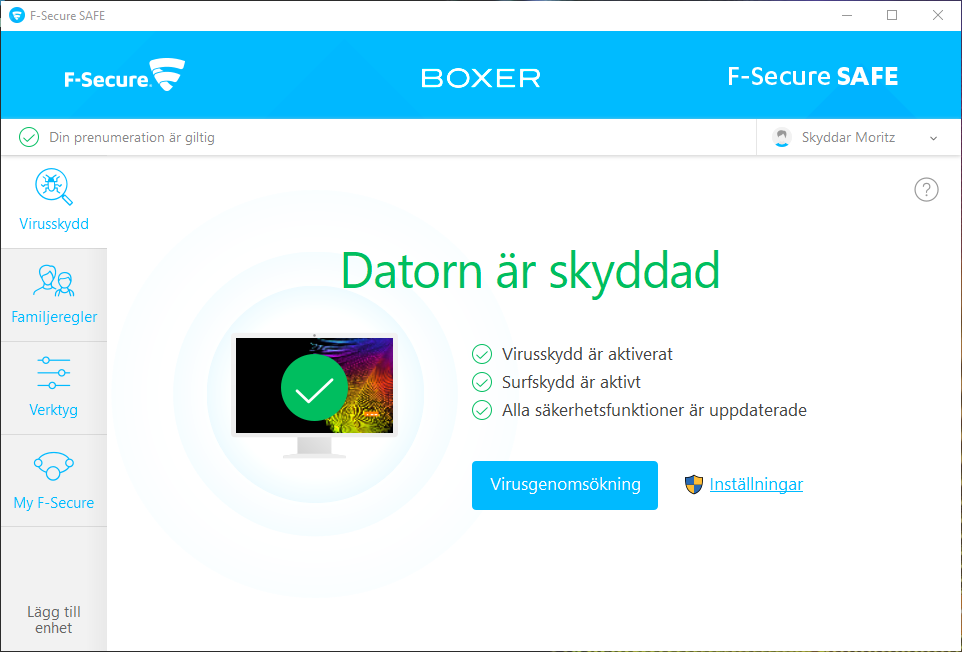 F-Secure Safe - ta bort användare 1