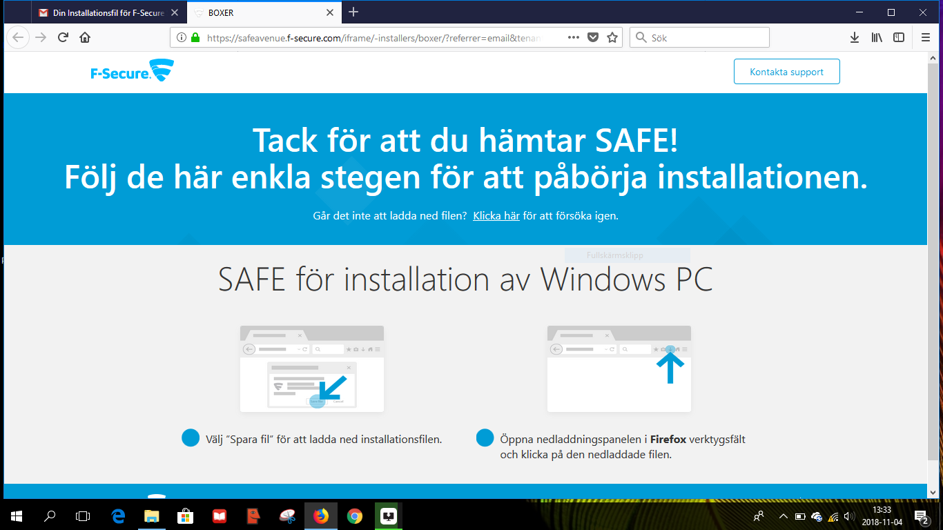 F-secure Safe - Första installation 7.1