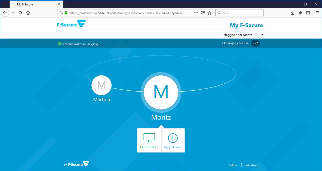 F-Secure Safe - ta bort användare 4